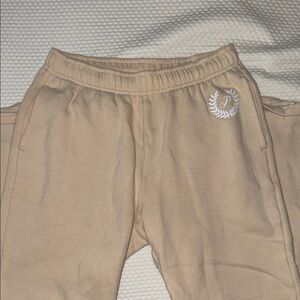 PINK Victoria's Secret Tan Flare Pants